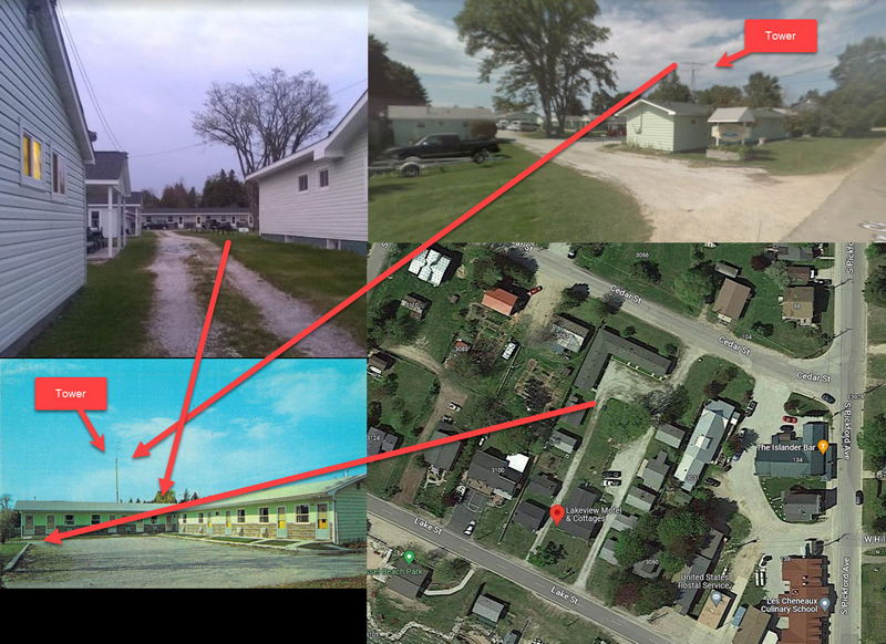 Lakeview Motel & Cottages (Wilsons Motel and Cottages) - Historical - Current - Aerial And Postcard Comparison (newer photo)
